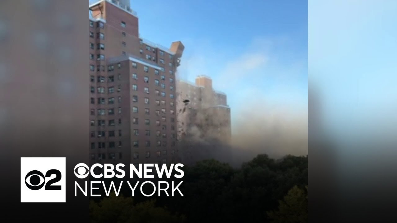 Video shows moment Bronx shaft collapsed down NYCHA building - YouTube