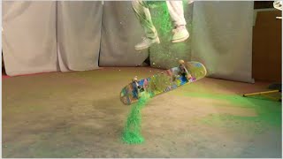 Skateboarding with Bursting Color Powder! screenshot 4