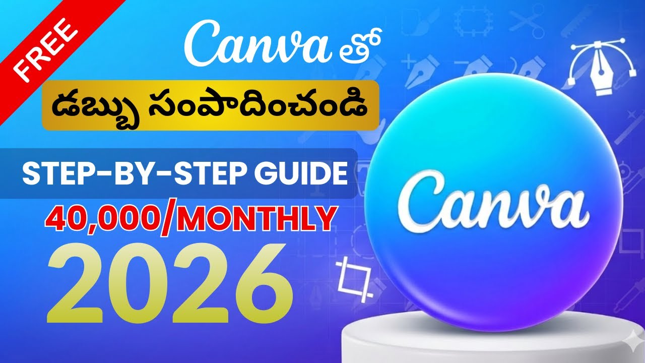 CANVA in Telugu | Canva Tutorial in Telugu | CANVA తో డబ్బు సంపాదించండి
