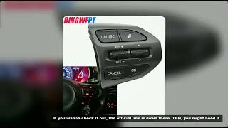 Brandnew For Kia K5 Optima 2014-2015 Car Steering Wheel Buttons Car-Styling Button Switch Cruise Vol