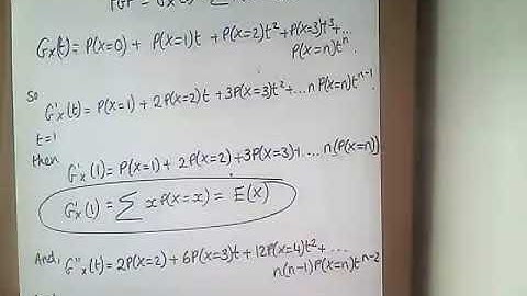 Mean & Variance of a Distribution using the PGF