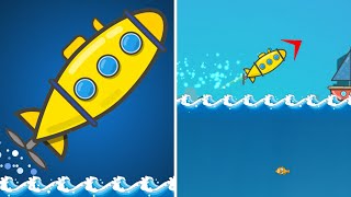 Submarine Jump! 😁💦😂 All Levels Gameplay Android, iOS - Jump Out of the Water screenshot 2