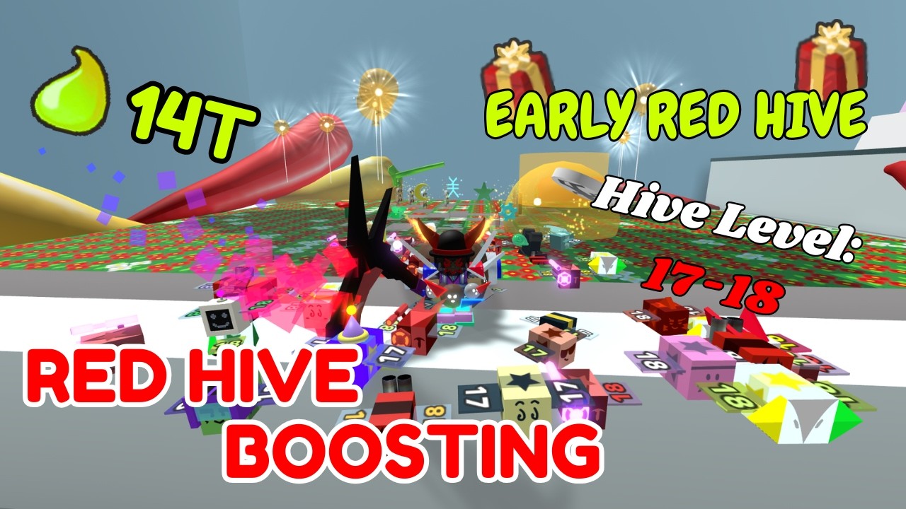 14T Early Solo Red Hive Boost (Hive Level 17-18) in Bee Swarm Simulator ...