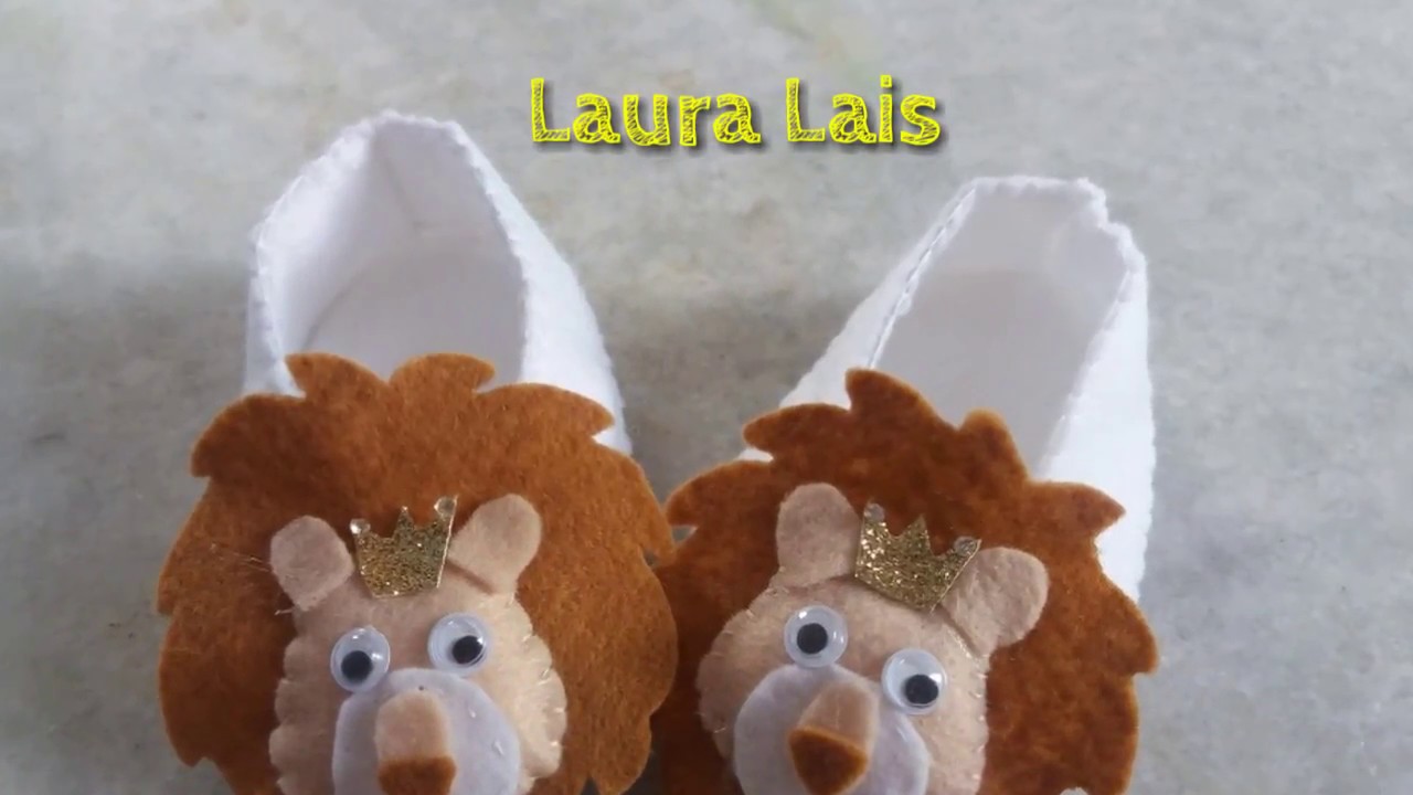 sapatinho de feltro masculino