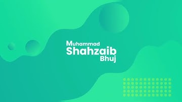 Muhammad Shahzaib Bhuj | UI/UX Designer & Web Developer Video | Portfolio Showreel