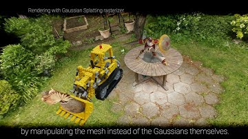 SuGaR: Surface-Aligned Gaussian Splatting for Efficient 3D Mesh Reconstruction