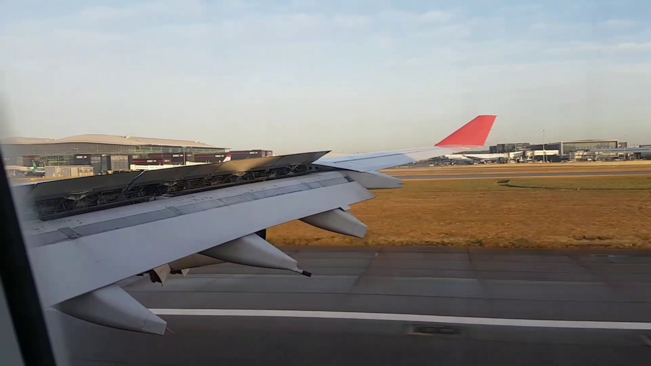 Air Mauritius Airbus A340300C, 3BNAU (Pink Pigeon) landing London