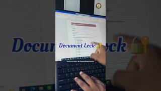 Lock Your MS Word Document with Password 🔒 | Restrict Editing in Word #shorts #viral #pc