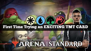 First Time Trying an EXCITING TMT CARD | 5 Color Control | Standard Bo3 | MTG Arena