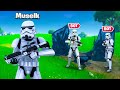 Hiding as STORMTROOPER BOTS In Fortnite!