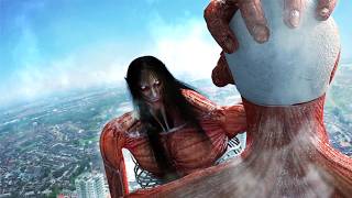 Eren Colossal Titan VS armin Colossal Titan in modern world