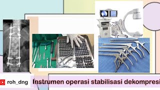 Stabilisasi Dekompresi , Spine Bedah Orthopedi Instrumen Operasi