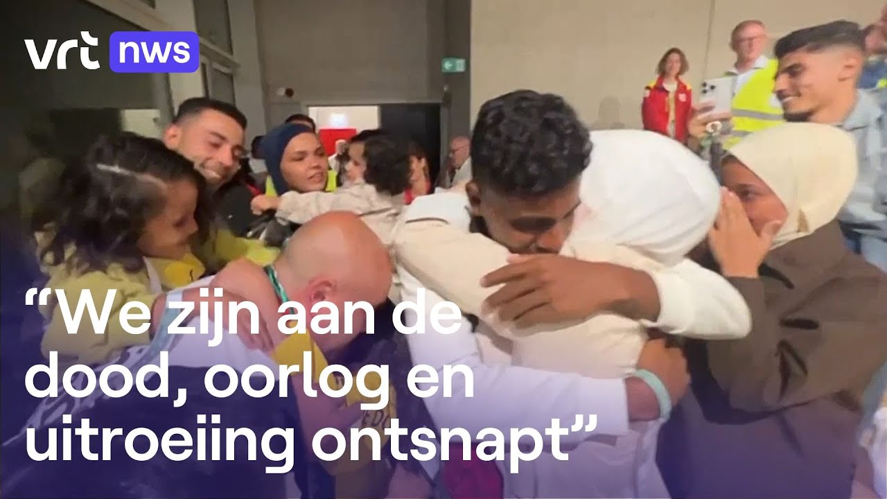 Gazanen herenigd met familie in België