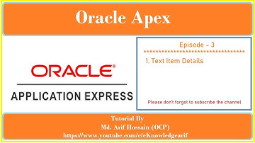 How to create Oracle Apex item and item in details discussion