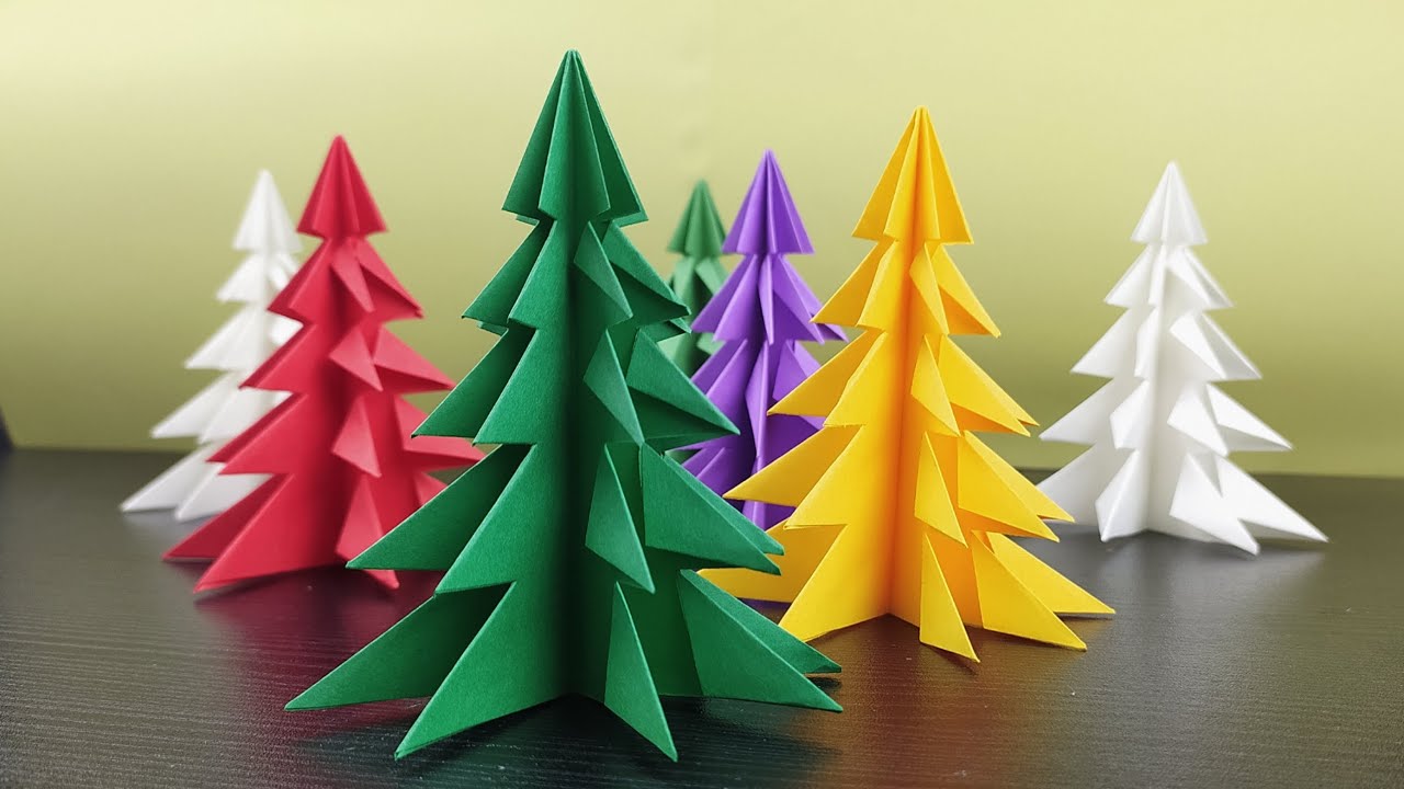 3D Paper Christmas Tree | How to Make a 3D Paper Xmas Tree DIY Tutorial ...