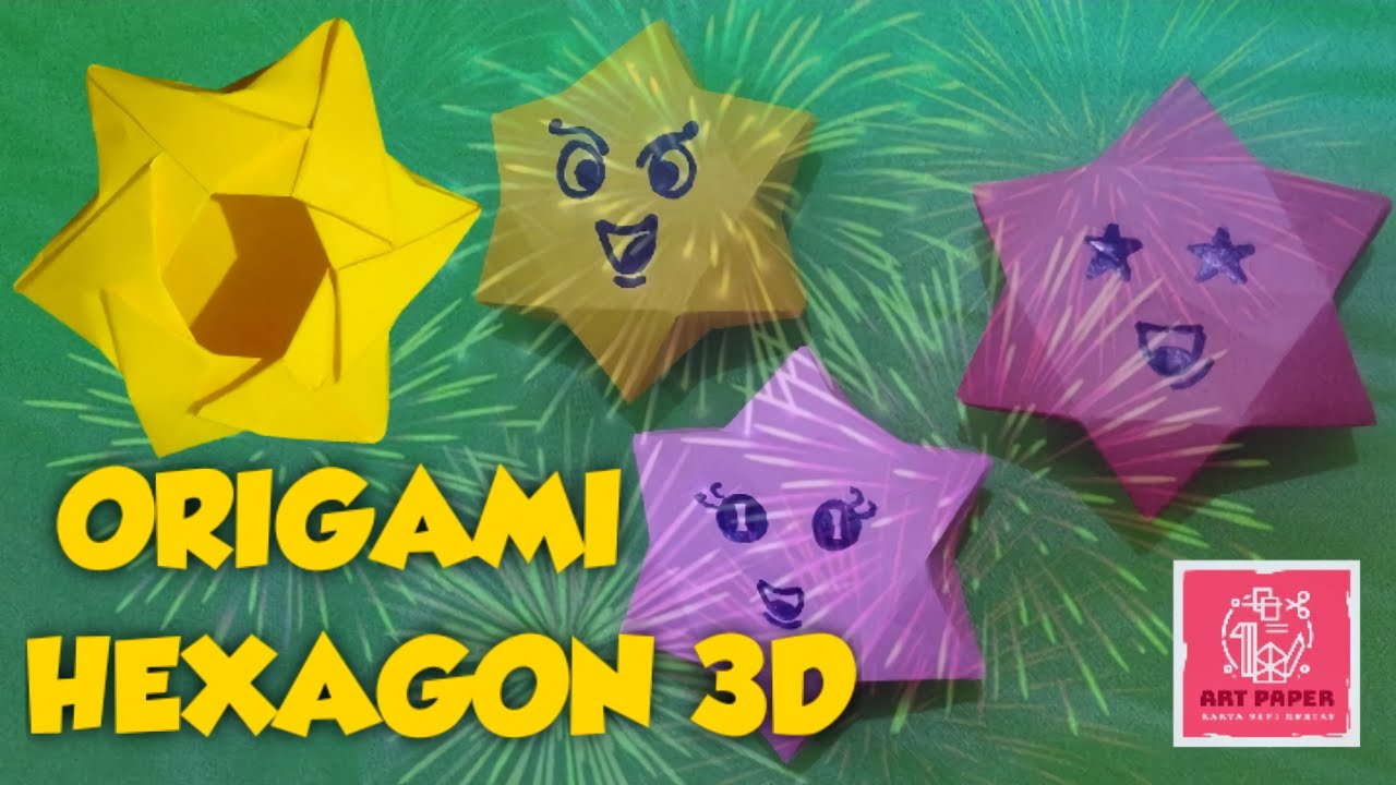 HOW TO MAKE A ORIGAMI HEXAGON 3D YouTube