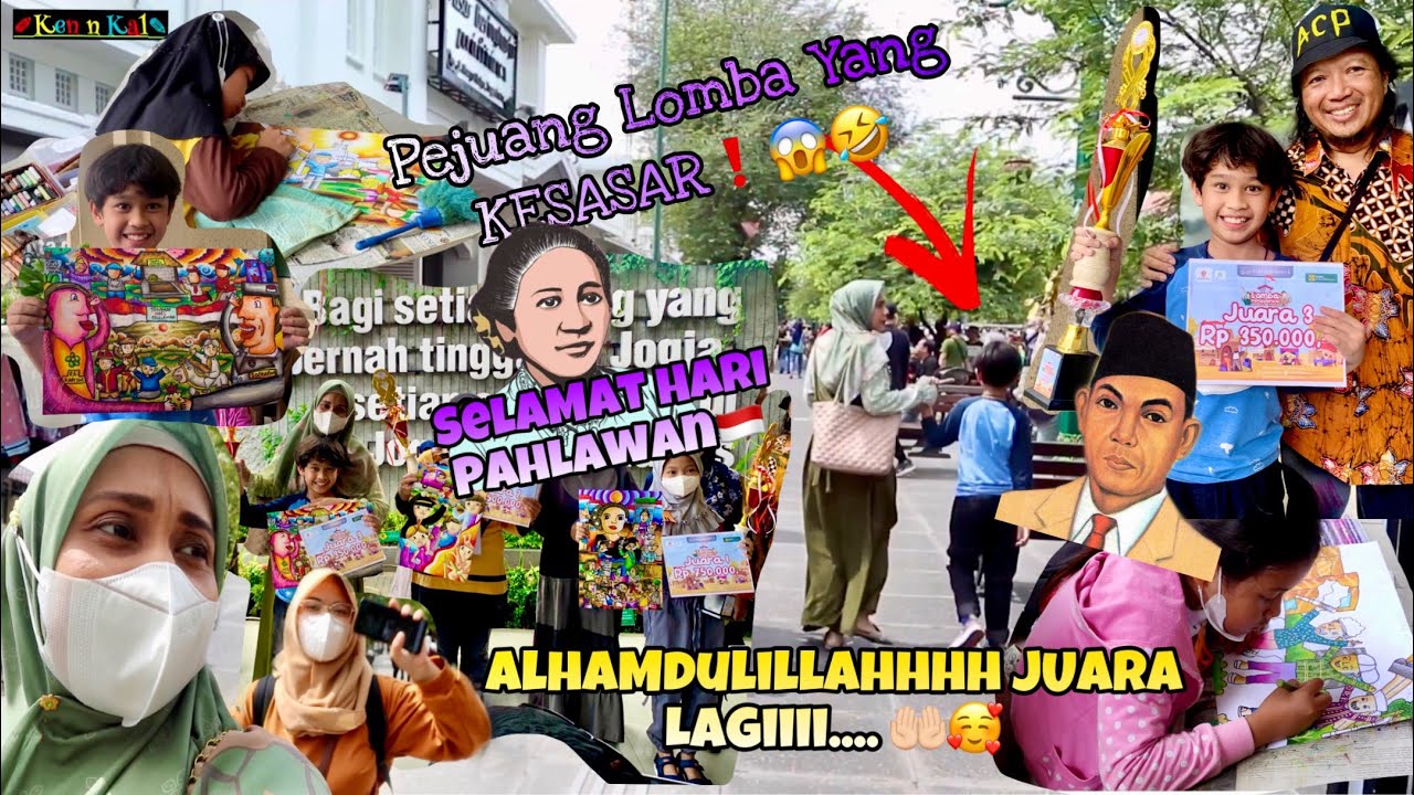 OMG❗PERJUANGAN JUARA 3 LOMBA MENGGAMBAR TEMA PAHLAWAN 🇮🇩