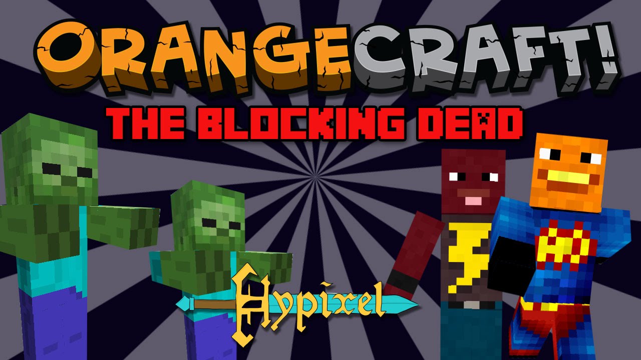 Annoying Orange Lets Play Minecraft Blocking Dead On Hypixel Youtube