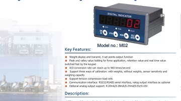 M02 weighing indicator