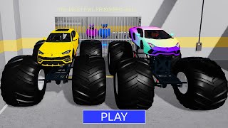 LAMBORGHINI MONSTER TRUCK CAR BARRY'S PRISON RUN Obby Update Roblox - All Bosses All Morphs #roblox screenshot 5