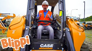 Blippi Explores a Skid Steer  Educational Videos for Kids