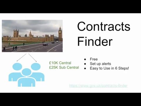 Find UK Public Contracts : Contracts Finder (see description bar for more info)