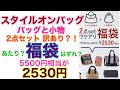 スタイルオンバッグ福袋！2点セット訳あり福袋バッグ1点 ＆ 小物1点5500相当が2530円！！ハッピーバッグ！？ラッキーバッグ！あたり？はずれ？