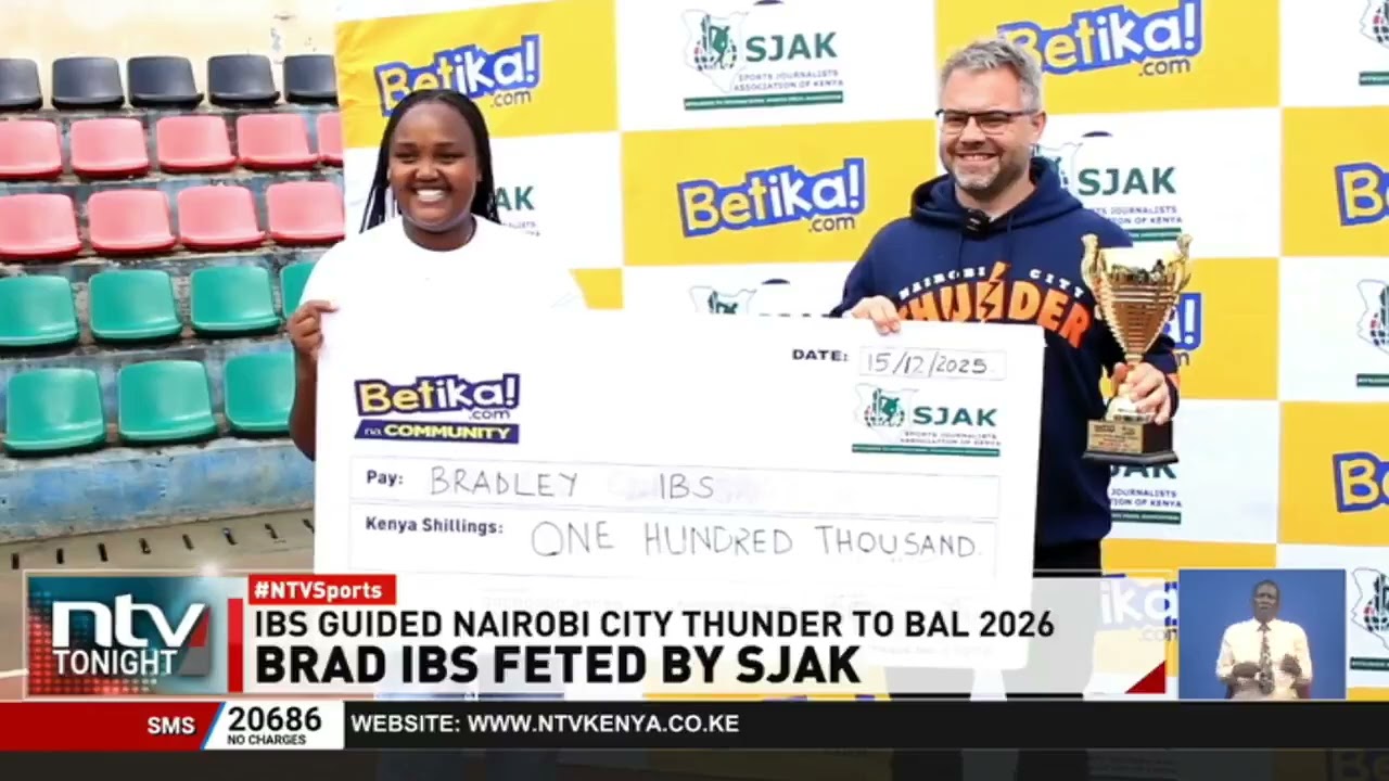 Главный тренер команды Nairobi City Thunder Брэдли Ибс посвятил свою награду Betika SJAK своей ко...