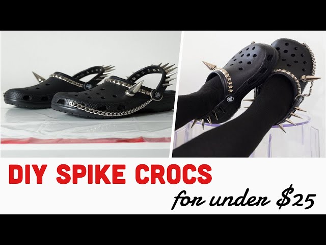 Easy & Affordable Spike Crocs  diy cyber y2k / gothic crocs 