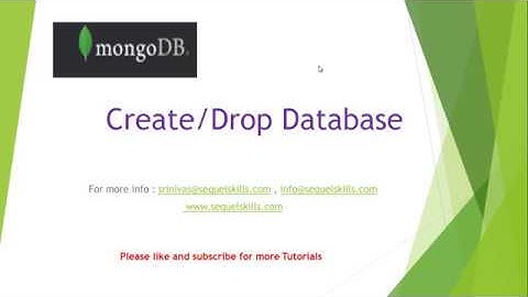 MongoDB Tutorial for Beginners | Create/Drop Database in MongoDB
