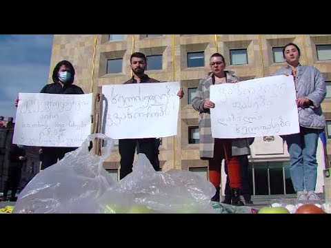 \"ხელისუფლება გვახრჩობს\" - გაძვირებული ცხოვრება კანცელარიასთან გააპროტესტეს