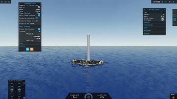 SimpleRockets 2 Falcon9 automatic landing (drone ship version) Vizzy program test