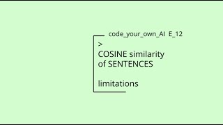 Limitation of cosine similarity on SBERT  #deeplearning  #python  #pytorch  (SBERT 6)