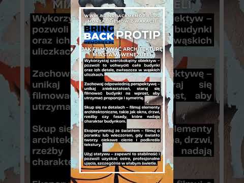Jak filmować architekturę miasta Wenezuela - PROTIP - Jak nagrywać film z wakacji? #podróże #shorts