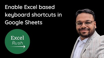 How to enable Excel based keyboard shortcuts in Google Sheets