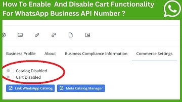 How To Enable  And Disable Cart Functionality For WhatsApp Business API Number