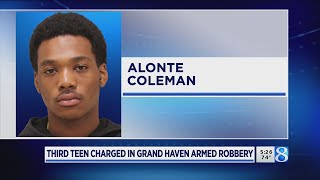 Third teen charged in Grand Haven armed robbery