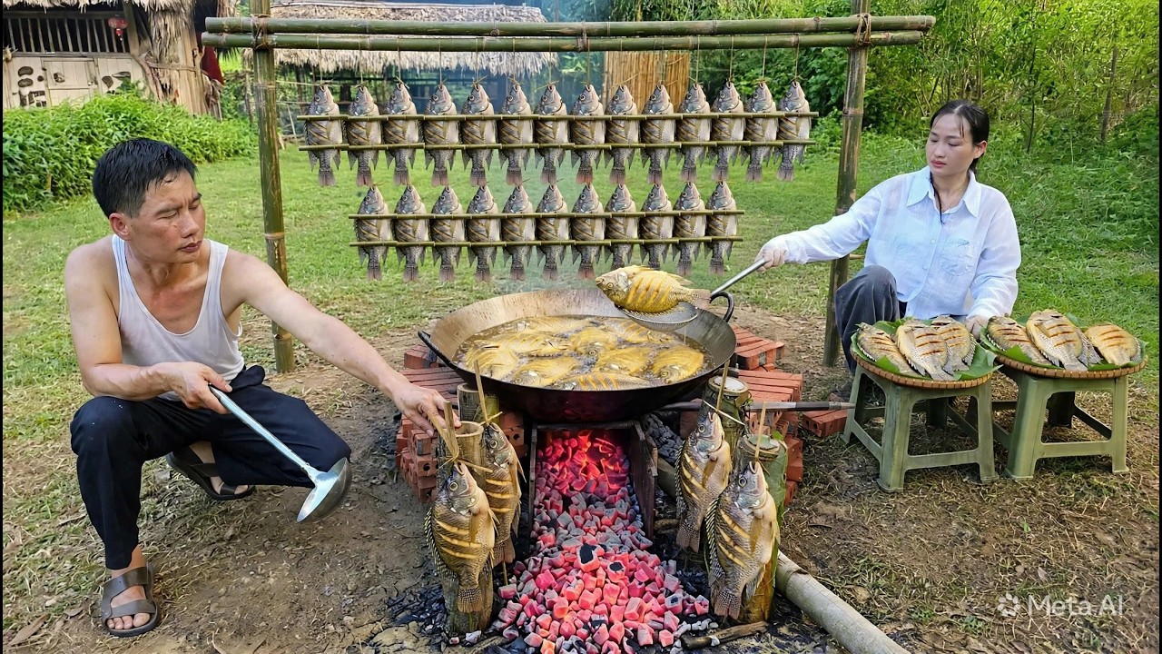 Frying a Huge Batch of Tilapia for a Busy Market Day