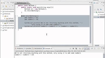 Java Video Tutorial 23: Methods