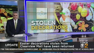 Giant foam carrot stolen from Clearview Mall returned