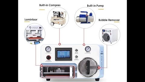 ZM-2 laminating & bubble removing & built-in vacuum pump and air compressor 4 in 1