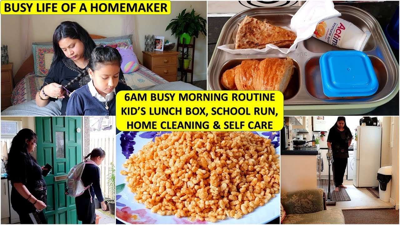 Indian Pregnant Mom's 6am Busy & Productive Routine | School Lunch, Weekly Snack & Cleaning Routine