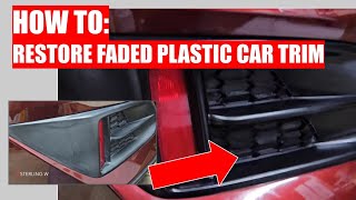 How to Restore Faded Plastic Car Trim  #diy #howto #cerakote #restoring #cardetailing