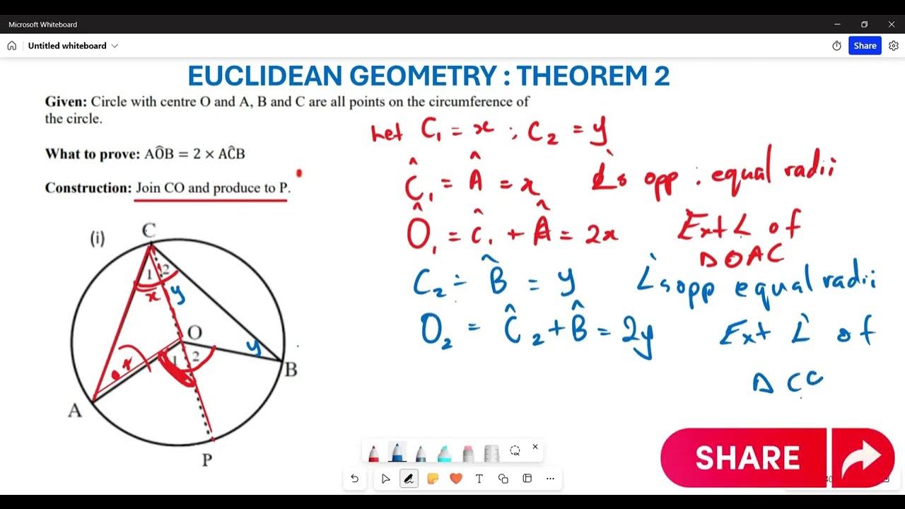 EUCLIDEAN GEOMETRY : THEOREM 2 PROOF - YouTube