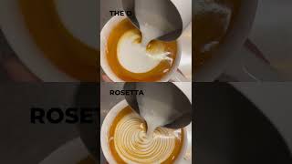 Latte Art Tutorial: The D VS Rosetta #shorts #latteart #tutorial al