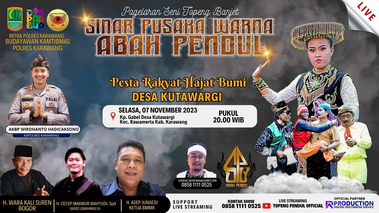 🔴LIVE TOPENG SINAR PUSAKA WARNA ABAH PENDUL I 7 NOVEMBER 2023 I HAJAT BUMI DESA KUTAWARGI KARAWANG
