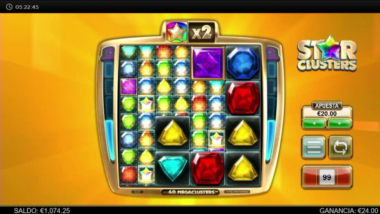 Super session - Star clusters - 5 , 10 and 20 € spins - Big win