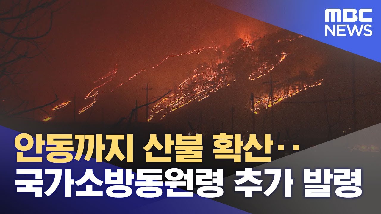 안동까지 산불 확산‥국가소방동원령 추가 발령 (2025.03.25/뉴스투데이/MBC)