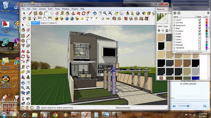 Google Sketchup Tutorial 11- Vray Exterior animation-English