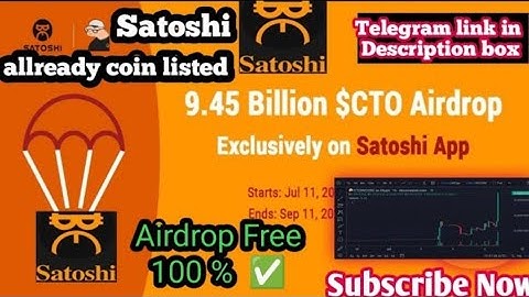 Satoshi maining airdrop new project list  CTO token ek meem coin